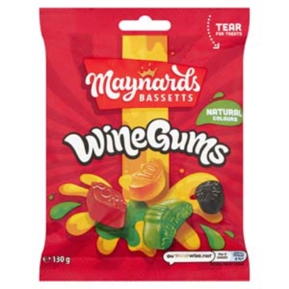 Picture of Bags Wine Gums Maynard Bassetts 130g x10